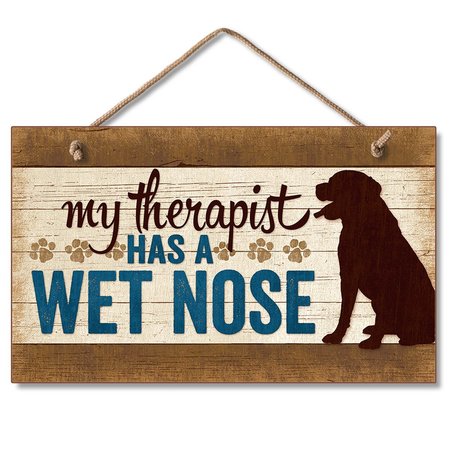 HIGHLAND WOODCRAFTERS .in Wet Nose .in  HANGING SIGN 9.5 X 5. 4100095